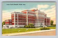 Toledo OH-Ohio, Lucas County Hospital Building, Antique Vintage Postcard picture