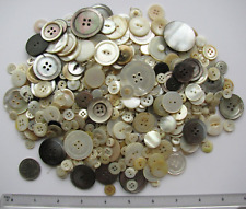 One Pound 1 Lb Assorted Shell MOP Buttons Vintage Antique Nice Mix picture