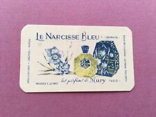 C1930s VINTAGE MURY PARIS LE NARCISSE BLEU ADVERTISING PERFUME CARD picture