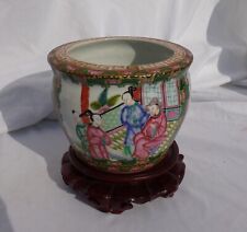 Chinese Porcelain Famille Rose Small Jardinière Pot mid 20th Century Vintage picture