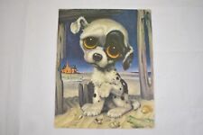 Vintage 1966 GIG Big Sad Eyes Pictures Litho Print Pity Puppy Dog 8 x 10 #102B picture