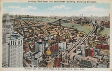 Antique  Postcard, View From Woolworth Building Showing Brooklyn, New York* picture