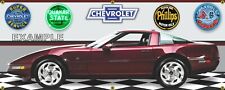 1993 CHEVROLET CORVETTE 40TH ANNIVERSARY CAR GARAGE SCENE BANNER SIGN MURAL ART picture