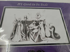 Disney Villians Drawing Litho Maleficent Cruella Ursula Queen By Charles Wissig  picture