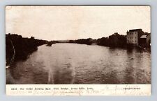 Cedar Falls IA-Iowa, The Cedar Looking East from Bridge, c1908 Vintage Postcard picture