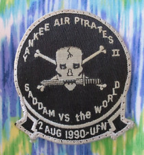 YANKEE AIR PIRATES II SADDAM VS THE WORLD 1990 DESERT STORM NAVY PATCH picture