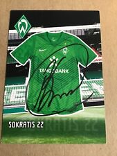 Sokratis, Greece 🇬🇷 SV Werder Bremen 2011/12 hand signed picture