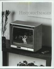 1987 Press Photo Zenith 19-Inch Color Television Model SC1935S in Slate Gray picture