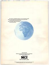1988 MCI Communications Print Ad, Blue World Globe Long Distance Service AT&T picture