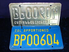 1982 California Apportioned IRP License Plate ID Tag 