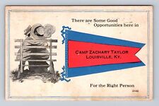 Louisville KY-Kentucky, Camp Zachary Taylor, Right Person Vintage Postcard picture