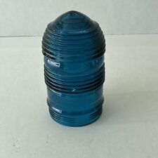 Vintage Pyrex Cobalt Blue Railroad Lantern Light Insulator Globe RARE Small Chip picture