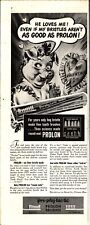 1946 Prolon Pro-Phy-lac-Tic Toothbrush Pig valentins day Vintage Print Ad e9 picture