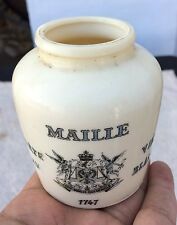 Vintage Maille 1747 Forte Au Vin Blank Jar France C201 picture