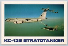 US Air Force KC-135 Stratotanker in Flight Cont Postcard UNP picture