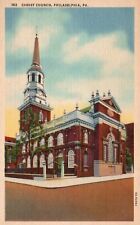 Postcard PA Philadelphia Penn Christ Church 1936 Linen Vintage PC a3311 picture