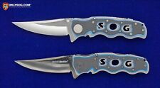 SOG Topo Meridian Knife Set (Satin M46/TiNi M46T)  USA Made Collectible NICE picture