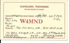QSL  1948 Cleveland TN   radio card picture