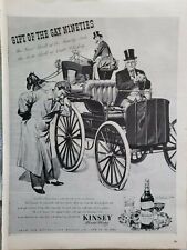Lot of 2 Vintage 1944 Kinsey Whiskey Print Ads Ephemera Wall Art Decor picture