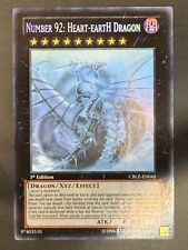 YUGIOH NUMBER 92: HEART-EARTH DRAGON GHOST RARE 1ST EDITION V. GOOD CBLZ-EN045 picture
