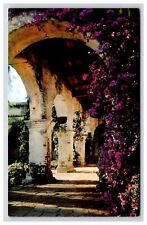 Postcard: CA 1966 Old Adobe Arches, San Juan Capistrano, California - Unposted picture