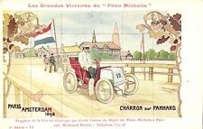 PC ADVERTISING PNEU MICHELIN PARIS AMSTERDAM 1898 CHARRON SUR PANHARD (a44732) picture