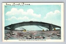 East St Louis IL-Illinois, Eads Bridge, Winter Scene, Antique Vintage Postcard picture
