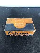 Vintage Box of 10 Edison Spark Plugs No. 35 Albanite 1920's picture