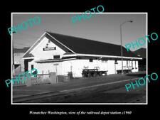 OLD 8x6 HISTORIC PHOTO OF WENATCHEE WASHINGTON THE RAILROAD DEPOT c1960 picture