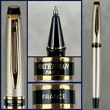 Waterman Expert II Tan Lacquer & Gold Tone Steel Ballpoint Cap Pen France picture