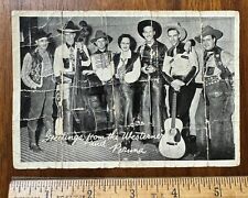 Vintage 1935 calendar photo card Westerners music group Peruna patent medicines picture