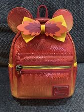 Disney Loungefly  Sequin Minnie Mouse Fall Ombre Mini Backpack. New picture