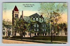 Scranton PA-Pennsylvania Elm Park Church c1914 Vintage Souvenir Postcard picture