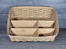 Longaberger 2004 Large Desktop Basket Organizer With Protector And Dividers picture