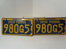1950 Pennsylvania License Plate Set  980G5 picture