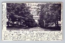 Ridgefield CT-Connecticut, Main Street Looking North, Tavern, Vintage Postcard picture