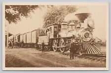Chicago Eastern Illinois Railroad Steam Locomotive, VTG RPPC Real Photo Postcard picture