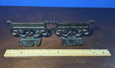 Antique Pair of Small Victorian Boot Scrapers Cast Iron Black Good Condition picture