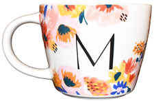 Cup Mug Coffee Tea Opalhouse Stoneware Multicolor Floral Letter M picture
