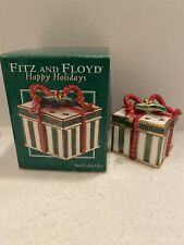 Fitz & Floyd Happy Holidays Small Trinket Box Beautiful - EUC picture