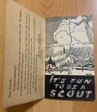1946 It's Fun To Be A Scout Booklet Boy Scouts Of America Invite 5 x 3