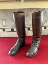 WW1 WWI US Army Cavalry Mounted Officer Leather Riding Boots picture