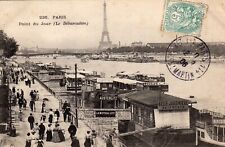 CPA 75 PARIS Point du Jour - Le Débarcadère - EIFFEL TOWER 1906 Animated picture
