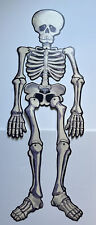 Vintage Hallmark Paper Die Cut Skeleton Fully Jointed One Sided 45” Posable picture