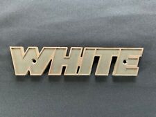 Vintage “White” Truck Emblem Nameplate Badge Metal Original logo authentic picture