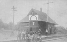 Railroad Train Station Depot Handcar Leonore Illinois IL - 8x10 Reprint picture
