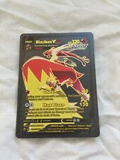 Pokemon TCG Blaziken VMAX Black Gold Metal Holo Character Rare picture