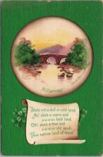 1915 ST. PATRICK'S DAY Postcard KILLARNEY Bridge View / Artist-Signed CLAPSADDLE picture