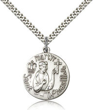 Saint Thomas More Medal For Men - .925 Sterling Silver Necklace On 24 Chain ... picture