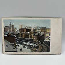 A Curve On The Elevated Rail Road, New York Postcard picture